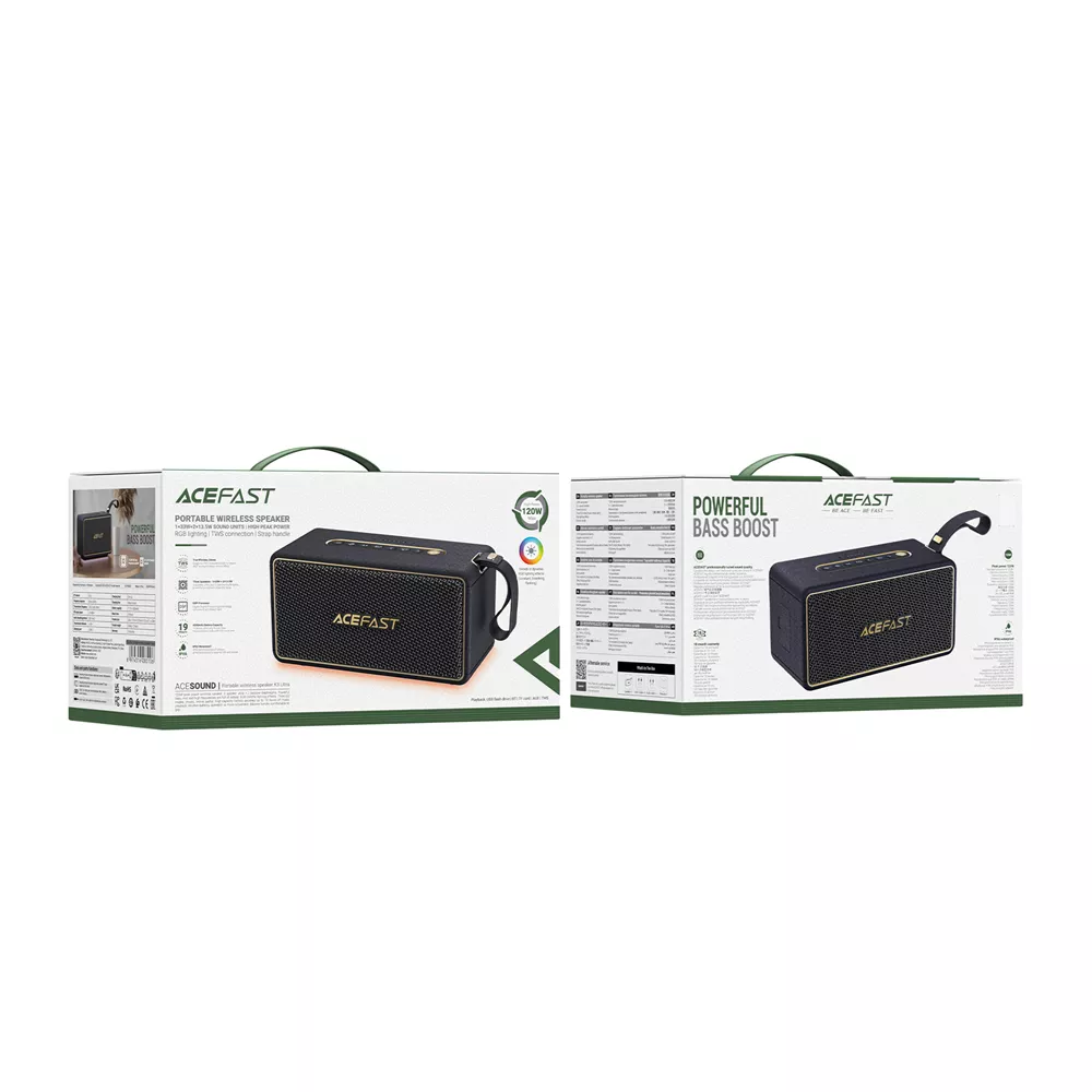 Acefast 120W IPX6 Bluetooth Speaker - Black - Image 6