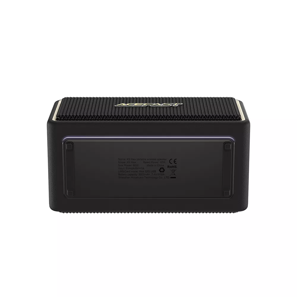 Acefast 80W IPX6 Bluetooth Speaker - Black - Image 5