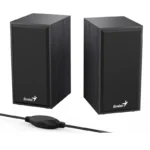 Genius SP-HF180 6W USB Stereo Wooden Speakers Black